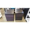 Image 1 : 2 BLACK IKEA MALM NIGHTSTANDS