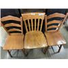 Image 1 : ANTIQUE OAK CHAIR AND 2 VILAS MAPLE CHAIRS