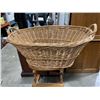 Image 3 : OAK HIGHCHAIR AND WICKER BASKET