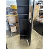 Image 2 : 6FT BLACK STORAGE CABINET WITH GLASS DOOR