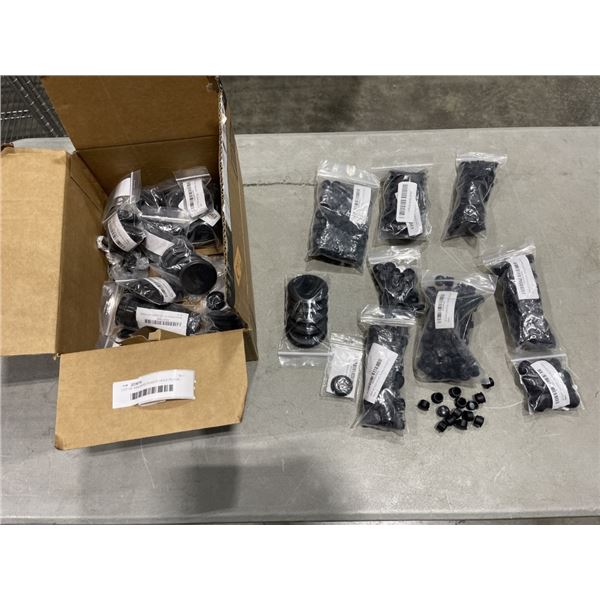 LOT OF ASSORTED PLASTIC HOLE PLUGS, VARIOUS SIZES