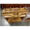 Image 1 : 2 DRAWER SHELF AND MIRROR WITH COAT HOOKS