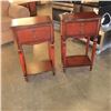 Image 1 : TWO BOMBAY ROSEWOOD SIDE TABLES