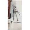 Image 3 : ASSORTED CUTLERY IN CANTEEN INCLUDING BIRKS STERLING KNIVES AND ROGERS TRIVET