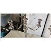 Image 2 : HIGHLY DECORATED SILVER PLATED 3PC CANDLE STANDS