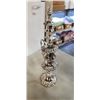 Image 4 : HIGHLY DECORATED SILVER PLATED 3PC CANDLE STANDS