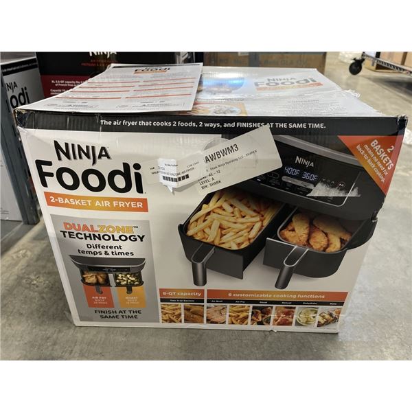NINJA FOODI 6IN1 8QT DUALZONE AIR FRYER - TESTED WORKING, RETAIL $169