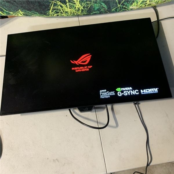 ASUS REPUBLIC OF GAMERS GAMING MONITOR PG27AQDM TESTED WORKING WITH POWER CORD
