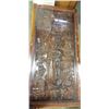 Image 2 : CARVED WOOD COFFEE TABLE WITH GLASS TOP