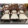 Image 1 : SET OF 6 ANTIQUE BALLOON BACK MAHOGANY CHAIRS