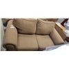 Image 1 : PILLOW BACK ROLLED ARM STUDDED LOVESEAT
