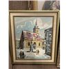 Image 2 : SMALL PAINTING AND THREE FRAMED NEEDLEPOINTS