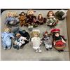 Image 2 : ASSORTED COLLECTION OF MINI VINTAGE AND ANTIQUE DOLLS, SOME PORCELAIN AND WITH ACCESSORIES