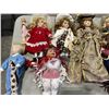 Image 2 : ASSORTED COLLECTION OF VINTAGE AND ANTIQUE DOLLS, SOME PORCELAIN AND WITH ACCESSORIES