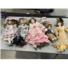 Image 1 : ASSORTED COLLECTION OF VINTAGE AND ANTIQUE DOLLS, SOME PORCELAIN AND WITH ACCESSORIES