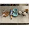 Image 1 : ANTIQUE COLLECTIBLE CHINA INCLUDING ROYAL ALBERT, PORCELAIN ROLLING PIN, LIDDED DISH ETC