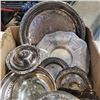 Image 2 : BOX OF ASSORTED ESTATE SILVER PLATE ITEMS