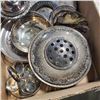Image 3 : BOX OF ASSORTED ESTATE SILVER PLATE ITEMS