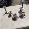 Image 1 : 3 SETS OF SILVER PLATED CANDEL STANDS