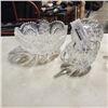 Image 2 : HEAVY CUT CRYSTAL BOWLS, CREAM AND SUGAR ETC
