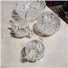Image 3 : HEAVY CUT CRYSTAL BOWLS, CREAM AND SUGAR ETC
