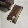 Image 2 : ANTIQUE MAHOGANY DESK TOP BOX, ORGANIZER AND ROSEWOOD STAND