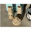 Image 3 : CARVED STONE CANDLE HOLDEWRS, AND LIDDED DISH , AND NEW SET OF 6 STONE COASTERS WITH HOLDER