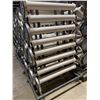 Image 2 : 16 SECTION COMMERCIAL MOBILE CROWD CONTROL STANCHION RACK WITH ASSORTED CHROME DESIGNER CROWD