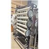 Image 2 : 16 SECTION COMMERCIAL MOBILE CROWD CONTROL STANCHION RACK WITH ASSORTED CHROME DESIGNER CROWD