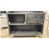 Image 4 : CAMBRO BLACK MOBILE EVENT BAR UNIT WITH SIDE TRAY - 54"W X 22"D X 47"H