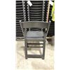 Image 3 : STACK OF 25 BLACK PLASTIC FOLDING EVENT CHAIRS ON MOBILE CHAIR CART * CART INCLUDED *