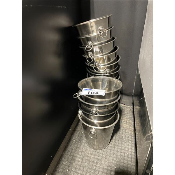 2 STACKS CHROME COMMERCIAL DESIGNER ICE BUCKETS