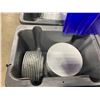 Image 2 : 5 PLASTIC CRATES OF 8" WHITE COMMERCIAL RESTAURANT SIDE PLATES *PLASTIC CRATES INCLUDED*