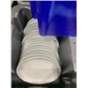Image 2 : 5 PLASTIC CRATES OF 8" WHITE COMMERCIAL RESTAURANT SIDE PLATES *PLASTIC CRATES INCLUDED*