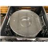 Image 2 : 5 PLASTIC CRATES OF 11 1/2" BLACK COMMERCIAL RESTAURANT SOUP PLATES *PLASTIC CRATES INCLUDED*