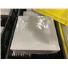Image 2 : 5 PLASTIC CRATES OF 8 1/2" WHITE SQUARE COMMERCIAL RESTAURANT SIDE PLATES *PLASTIC CRATES INCLUDED*