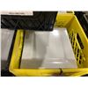 Image 2 : 4 PLASTIC CRATES OF 10" WHITE SQUARE COMMERCIAL RESTAURANT SIDE PLATES *PLASTIC CRATES INCLUDED* &