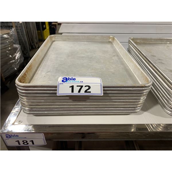 STACK OF 17" X 12" COMMERCIAL BAKING SHEETS