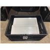 Image 2 : 2 PLASTIC CRATES OF 14"W RECTANGLE COMMERCIAL RESTAURANT APPETIZER PLATES *PLASTIC CRATES INCLUDED*