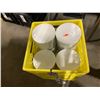 Image 2 : 4 PLASTIC CRATES OF 6" WHITE COMMERCIAL RESTAURANT SIDE PLATES *PLASTIC CRATES INCLUDED*
