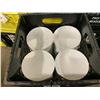 Image 2 : 4 PLASTIC CRATES OF 6" WHITE COMMERCIAL RESTAURANT SIDE PLATES *PLASTIC CRATES INCLUDED*