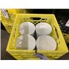 Image 2 : 4 PLASTIC CRATES OF 6" WHITE COMMERCIAL RESTAURANT SIDE PLATES *PLASTIC CRATES INCLUDED*