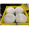 Image 2 : 4 PLASTIC CRATES OF 6" WHITE COMMERCIAL RESTAURANT SIDE PLATES *PLASTIC CRATES INCLUDED*