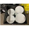 Image 2 : 4 PLASTIC CRATES OF 6" WHITE COMMERCIAL RESTAURANT SIDE PLATES *PLASTIC CRATES INCLUDED*