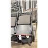 Image 2 : MOBILE CART OF 18 BLACK METAL FRAMED PADDED COMMERCIAL EVENT FOLDING CHAIRS *CART INCLUDED*