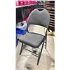 Image 4 : MOBILE CART OF 18 BLACK METAL FRAMED PADDED COMMERCIAL EVENT FOLDING CHAIRS *CART INCLUDED*