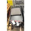 Image 2 : MOBILE CART OF 17 BLACK METAL FRAMED PADDED COMMERCIAL EVENT FOLDING CHAIRS *CART INCLUDED*