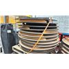 Image 2 : STACK OF 12-  5' WOODEN ROUND COMMERCIAL FOLDING BANQUET TABLES *MUST TAKE ALL*