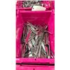 Image 3 : 3 BINS OF STAINLESS STEEL SQUARE ENDED CUTLERY FORK/KNIFE/SPOON *BINS INCLUDED*