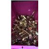 Image 2 : BIN OF GOLD STAINLESS STEEL FLAT ENDED FORKS *BINS INCLUDED*